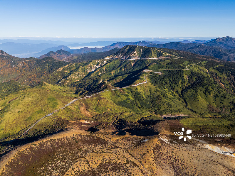 日本群马县白根山航拍图片素材