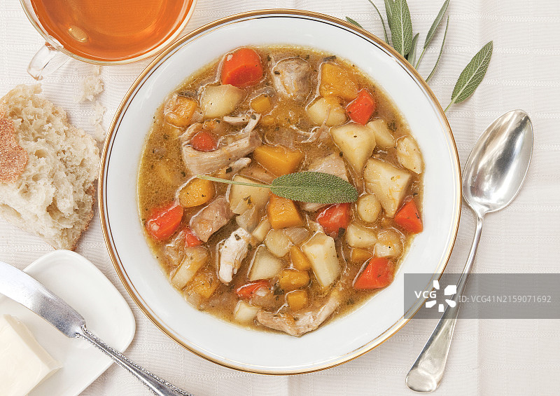 鸡肉南瓜苹果炖菜图片素材