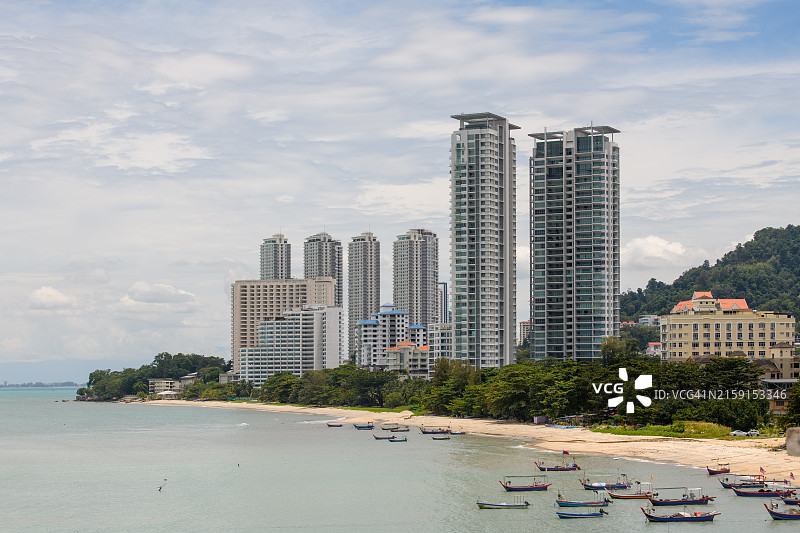 城市海岸线图片素材