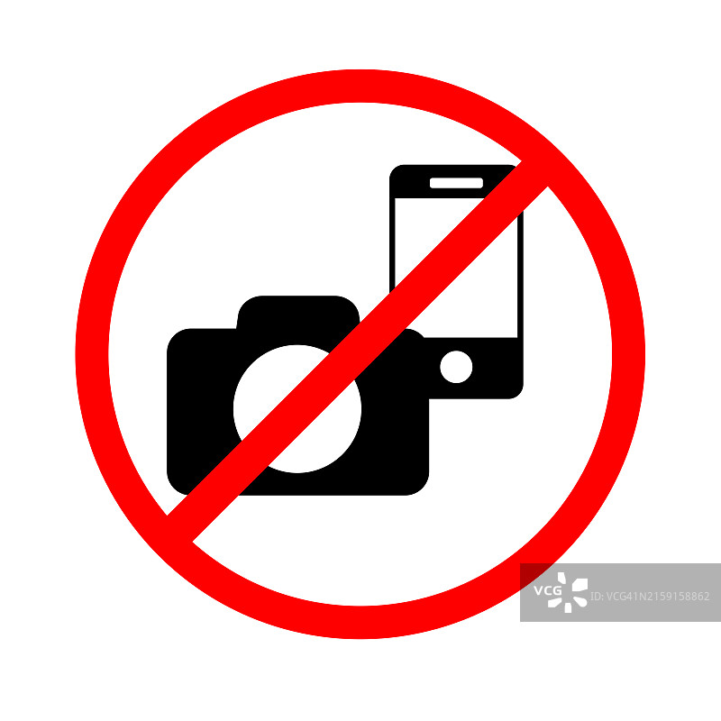 禁止相机、手机标志图标图片素材