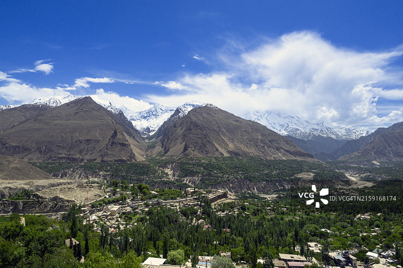 巴基斯坦北部喀喇昆仑山脉罕萨山谷图片素材