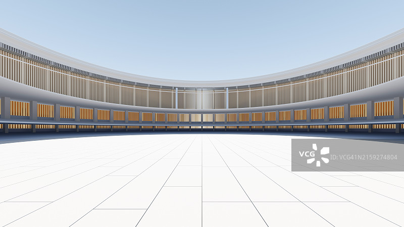 三维现代城市建筑和广场开放空间背景地图图片素材