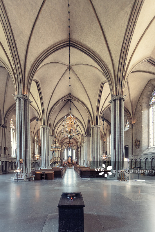 林雪平老城区的林雪平主教座堂图片素材