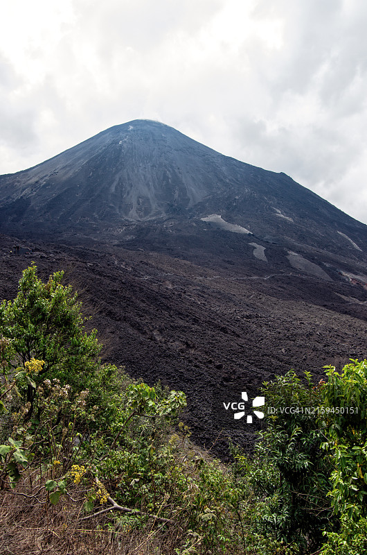 危地马拉帕卡亚火山附近的熔岩地图片素材