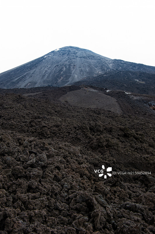 危地马拉帕卡亚火山附近的熔岩地图片素材