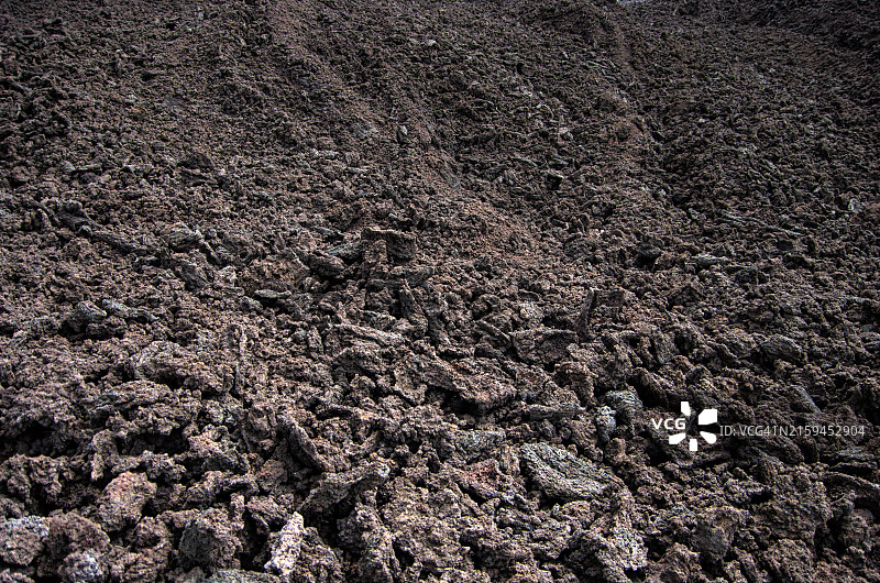 危地马拉帕卡亚火山周围凝固熔岩细节图片素材