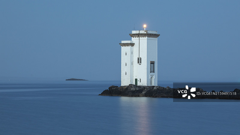 英国苏格兰艾莱岛的卡莱格法达灯塔图片素材