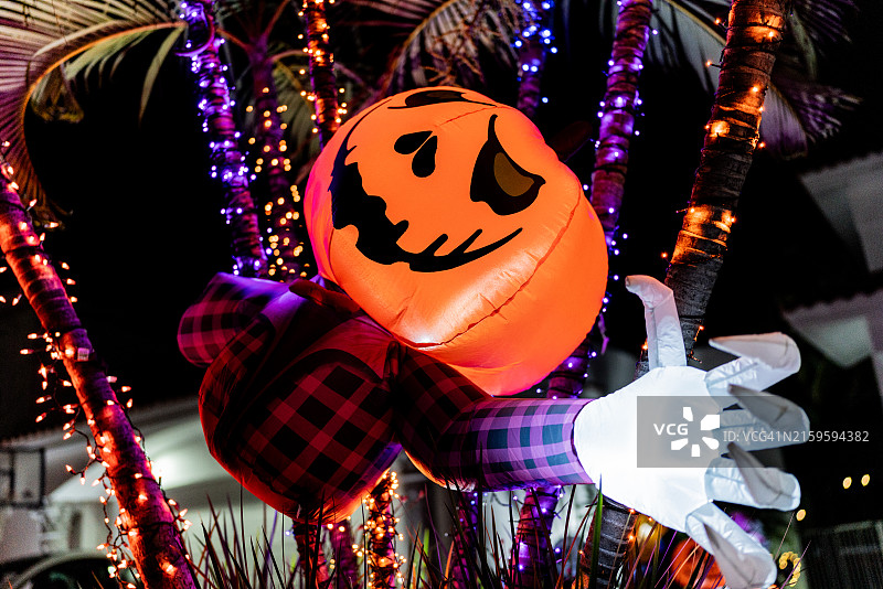 户外万圣节装饰图片素材