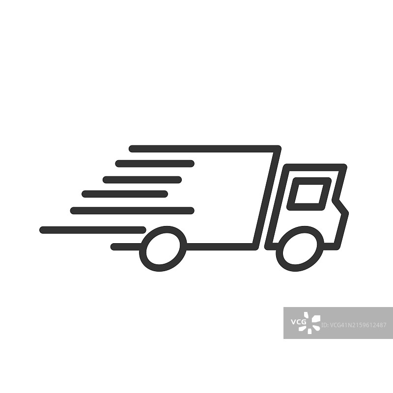 快速运输卡车图标图片素材