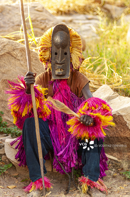 马里的多贡族舞蹈仪式图片素材