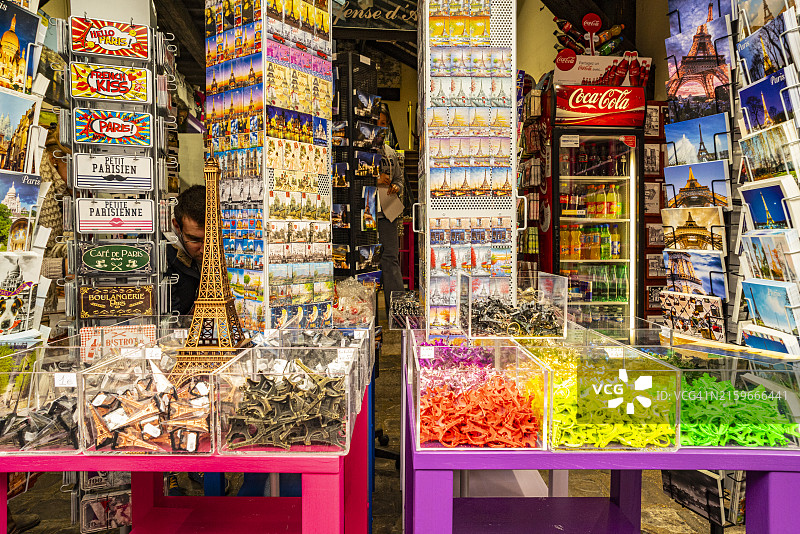 巴黎纪念品商店图片素材