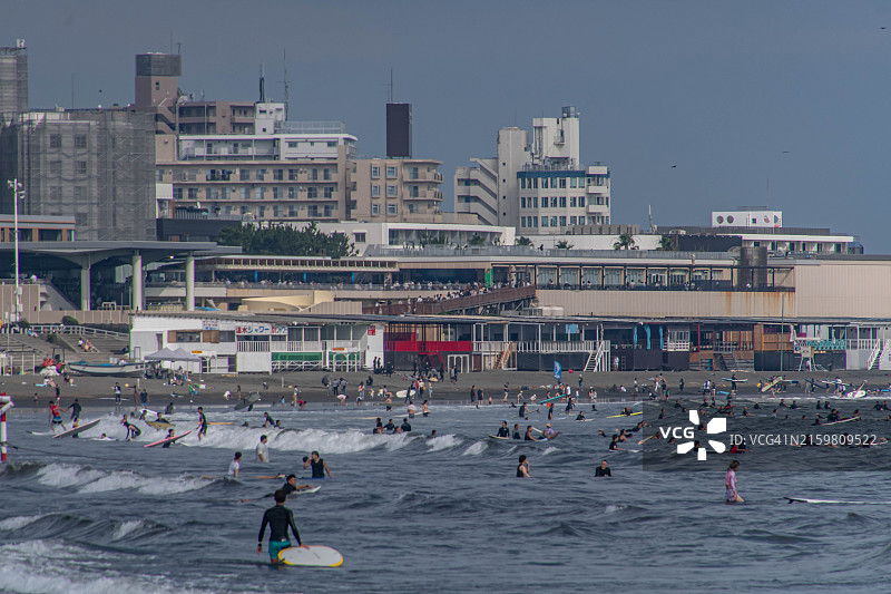 日本神奈川县海边的住宅区图片素材