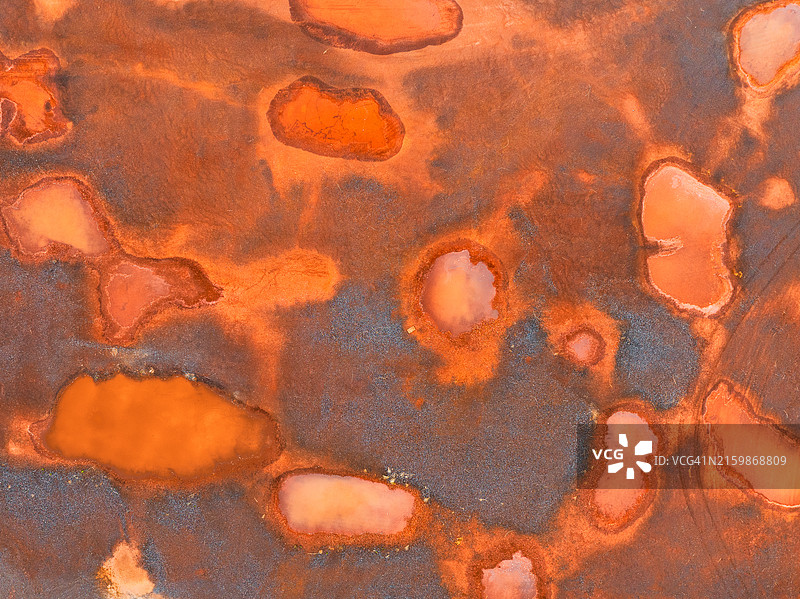 澳大利亚西澳大利亚金伯利铁矿石矿床航拍图片素材