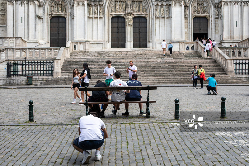 布鲁塞尔游客图片素材