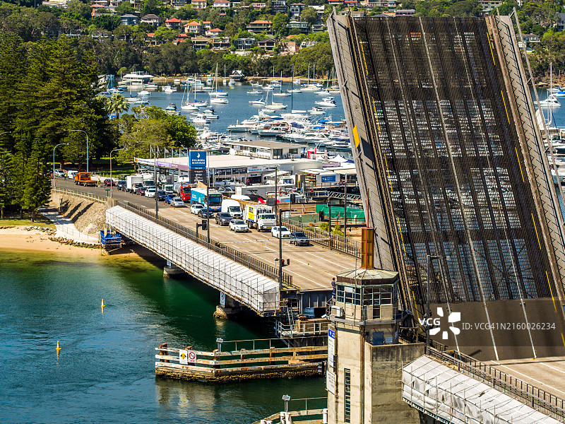 澳大利亚悉尼斯皮特桥：船只通行开放图片素材