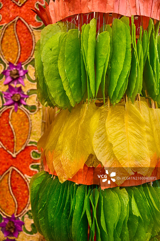 色彩鲜艳的糯米威化饼“Kiping”特写镜头图片素材