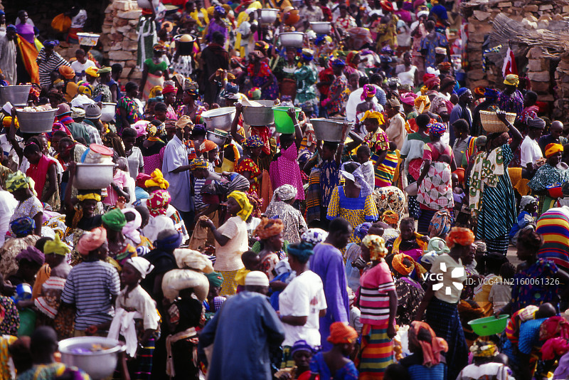 马里-多贡地区，桑加乡村市场图片素材