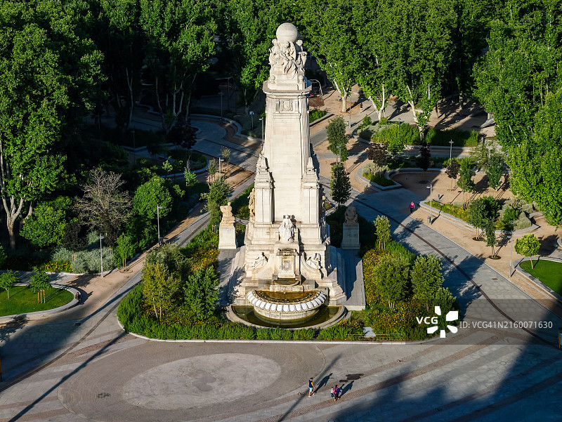 西班牙马德里西班牙广场高角度景观图片素材