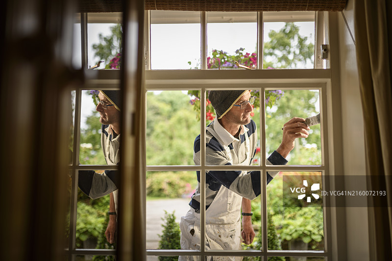 窗外的装饰画图片素材
