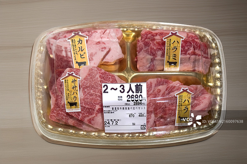 北海道特级和牛烤肉拼盘图片素材