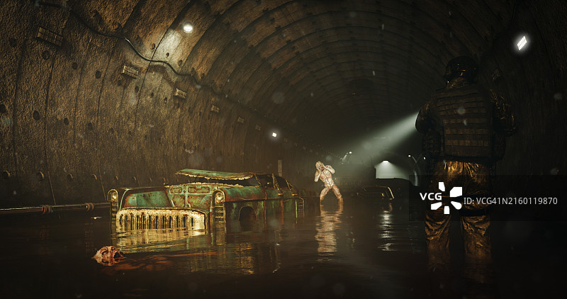 末日隧道与僵尸图片素材