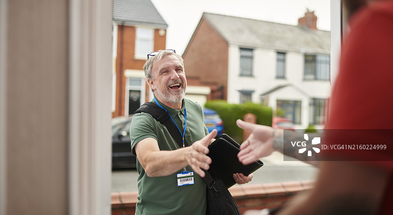 社会服务上门拜访图片素材