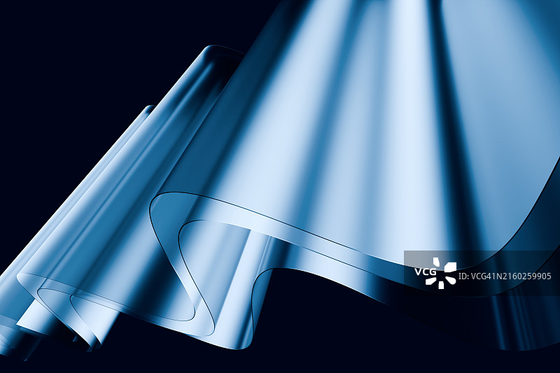 蓝色闪光透明曲面图片素材