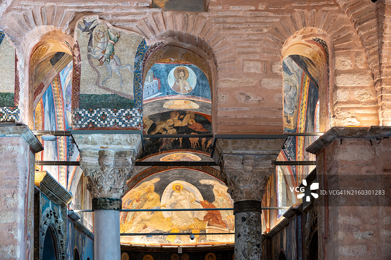 伊斯坦布尔历史悠久的埃迪尔内卡皮区和科拉教堂（卡里耶清真寺）图片素材