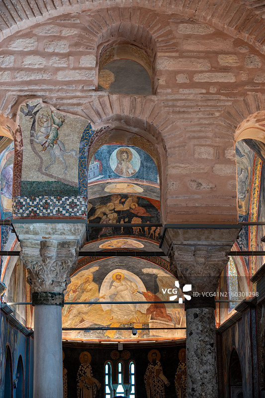 伊斯坦布尔历史悠久的埃迪尔内卡皮区和科拉教堂（卡里耶清真寺）图片素材