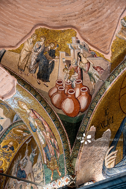 伊斯坦布尔历史悠久的埃迪尔内卡皮区和科拉教堂（卡里耶清真寺）图片素材