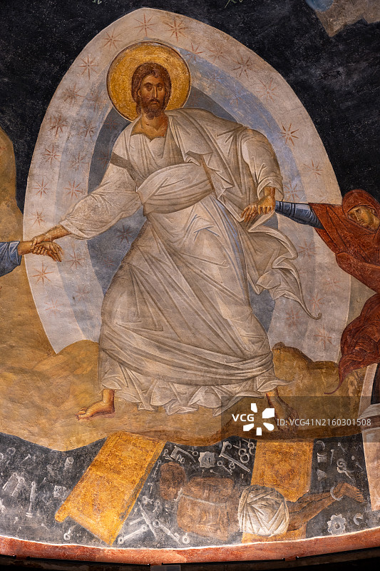 伊斯坦布尔历史悠久的埃迪尔内卡皮区和科拉教堂（卡里耶清真寺）图片素材