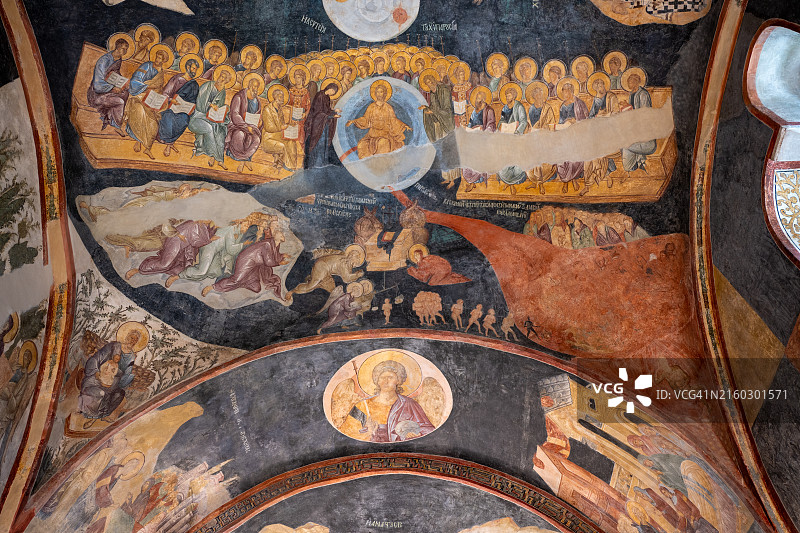 伊斯坦布尔历史悠久的埃迪尔内卡皮区和科拉教堂（卡里耶清真寺）图片素材