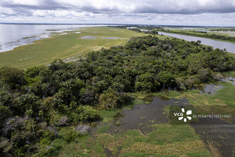 从上方俯瞰的亚马逊雨林 - 巴西图片素材