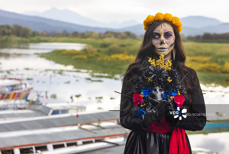 帕茨夸罗湖中的卡特里娜图片素材