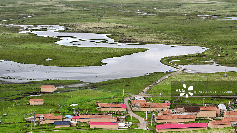 甘肃省的草原湿地图片素材