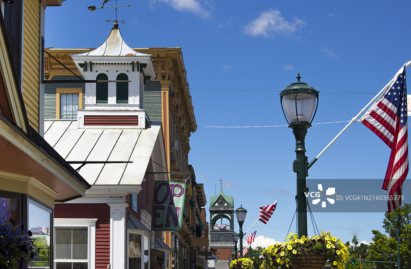 美国佛蒙特州布里斯托尔大街图片素材