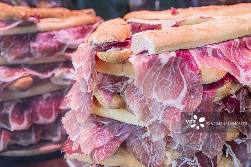 西班牙塞拉诺火腿小吃图片素材