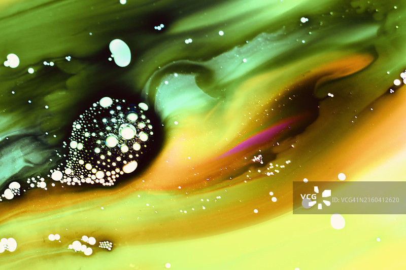 彩色液体特写图片素材