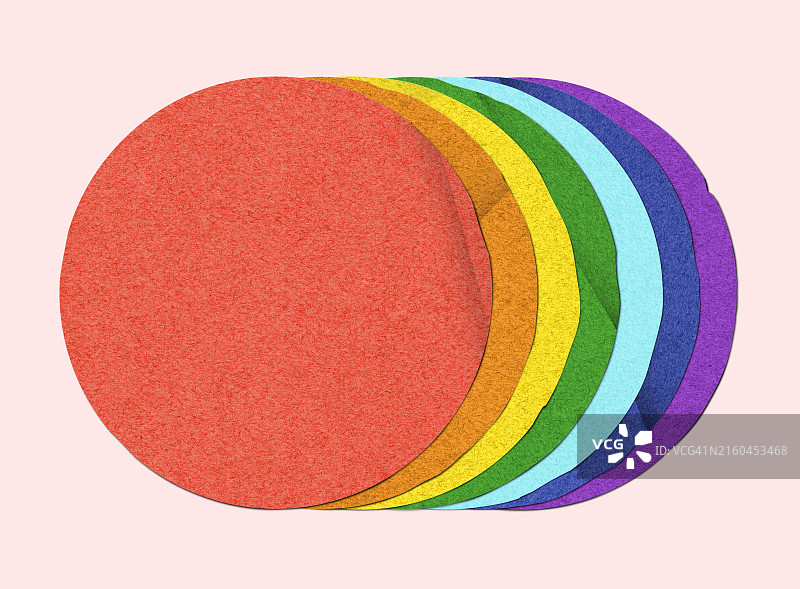 彩色剪纸圆圈图片素材