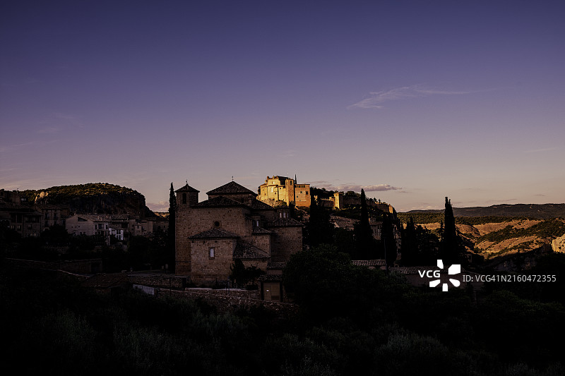 韦斯卡省阿尔克萨尔中世纪小镇图片素材