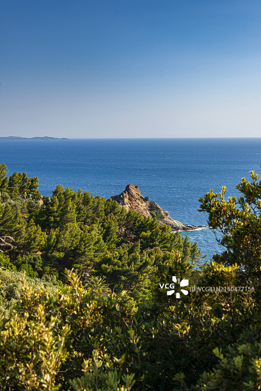 托斯卡纳银山阿根塔里奥罗萨岛日落海景图片素材