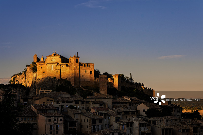 韦斯卡省阿尔克萨尔中世纪小镇图片素材