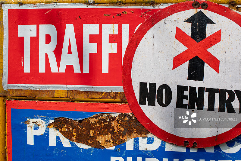 禁止驶入交通标志（印度）图片素材
