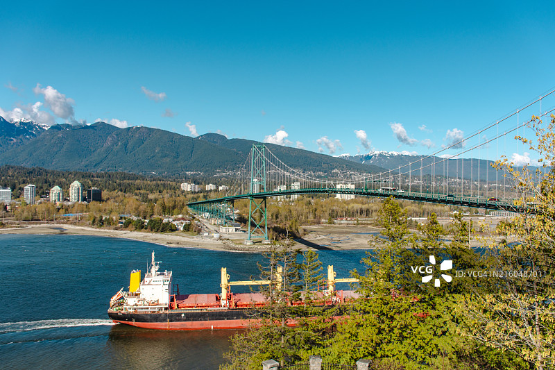 温哥华的狮门大桥图片素材