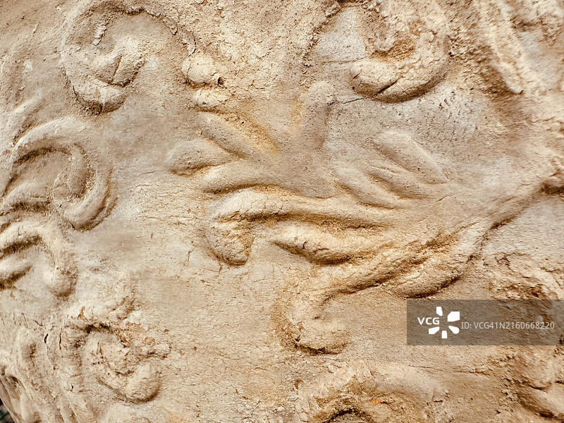 石膏壁画细节图片素材