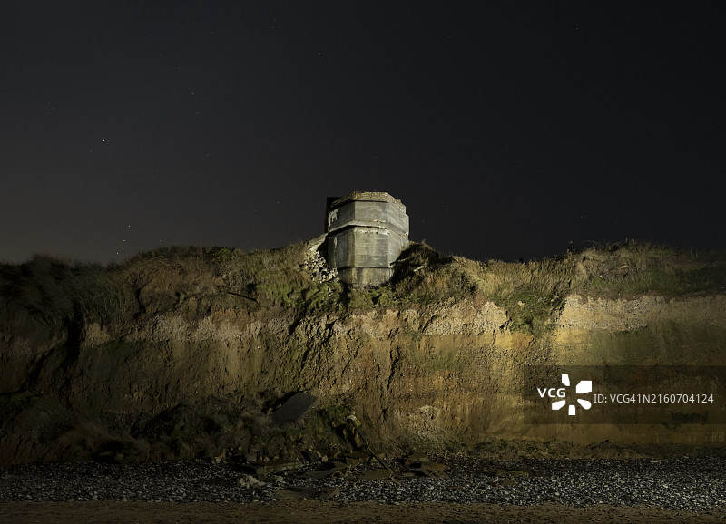 法国桑加特大西洋墙的掩体图片素材