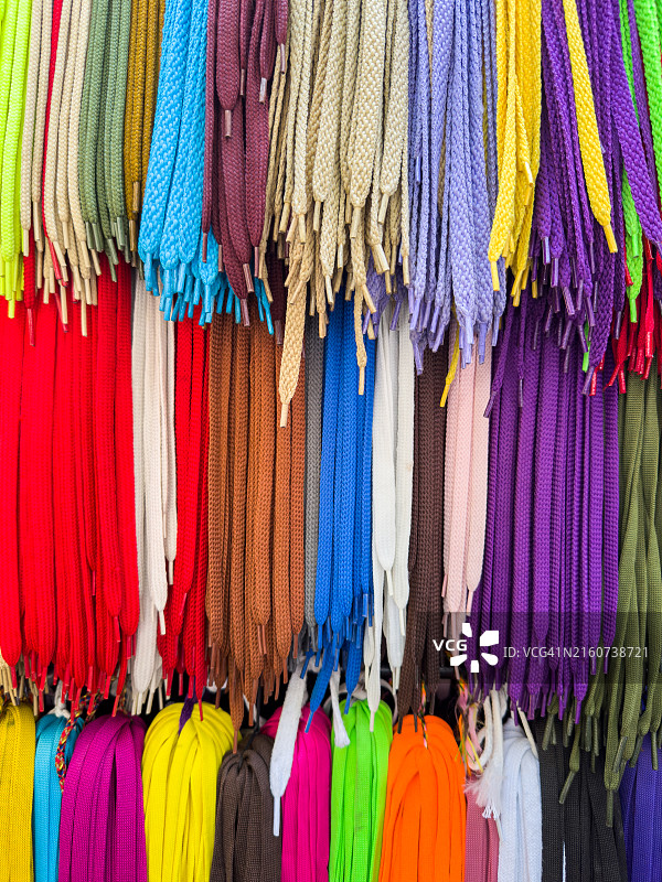 各种不同颜色的鞋带图片素材