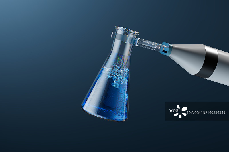 化学实验科学CGI机器人手图片素材