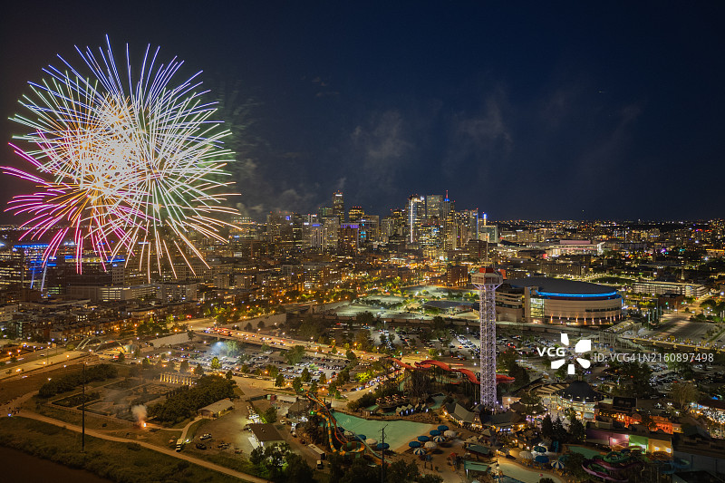 科罗拉多州丹佛市中心天际线图片素材