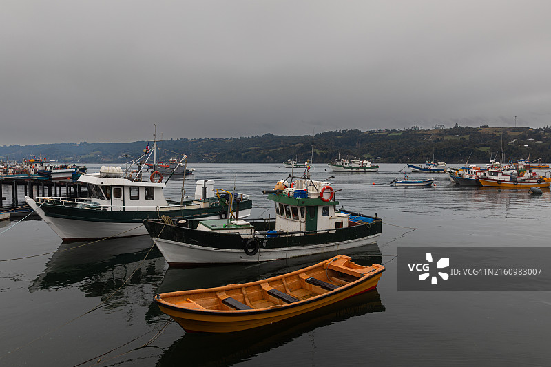 智利奇洛埃岛达尔卡 hue 的水边图片素材